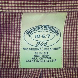 Brooks brothers shirt 18-6/7 plaid excellent cond
